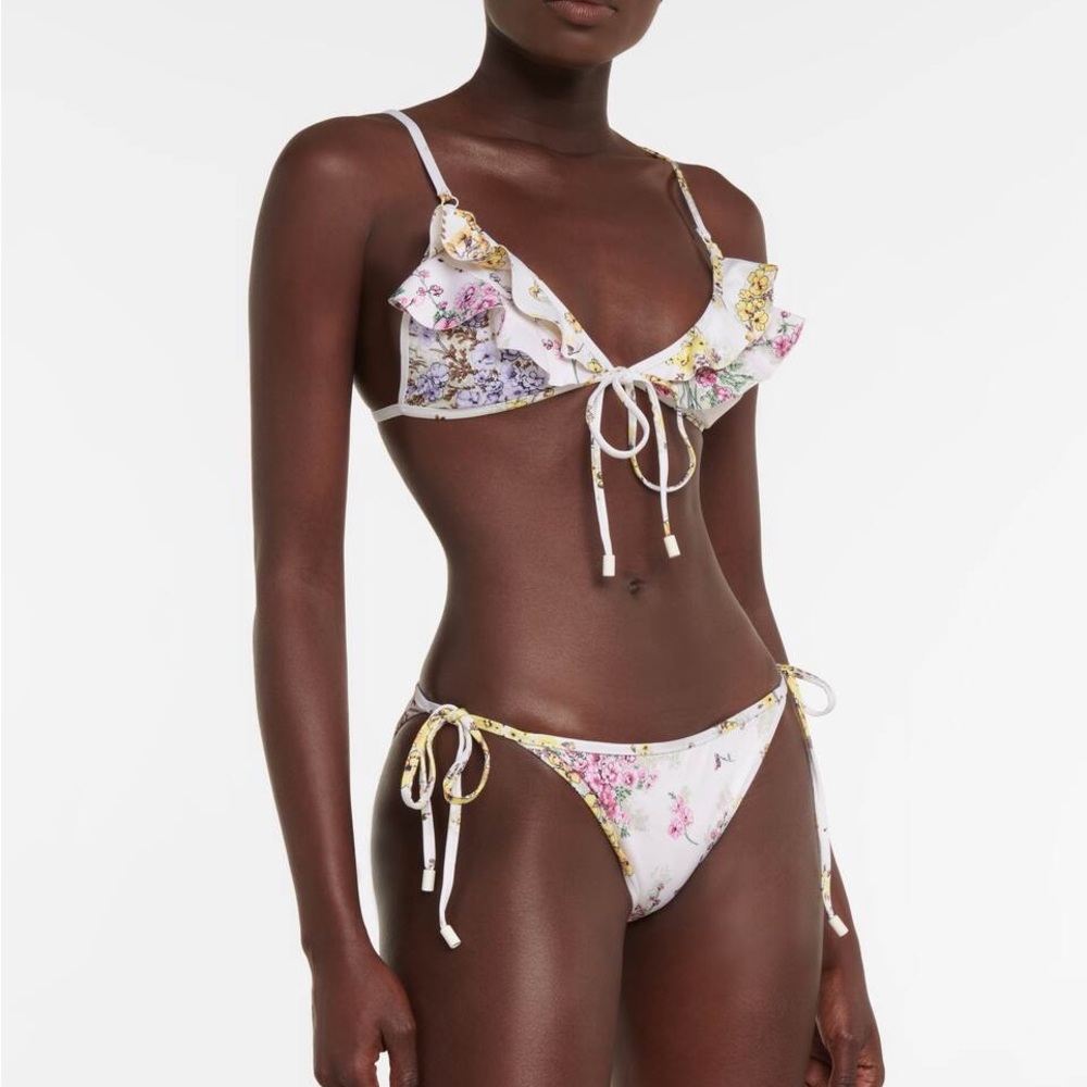 NWT Zimmerman Jude Ruffle Frill triangle Bikini set